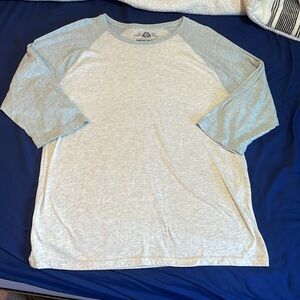 Men’s American Rag Mid Sleeve Teal Sleeved Grey Shirt